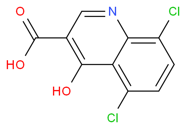 5,8-dichloro-4-hydroxyquinoline-3-carboxylic acid_分子结构_CAS_35973-26-3