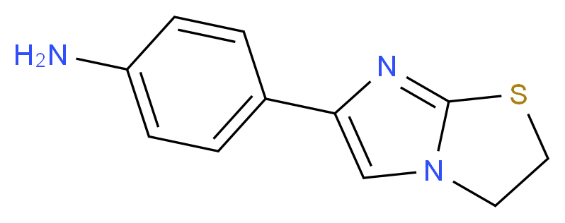 4-{2H,3H-imidazo[2,1-b][1,3]thiazol-6-yl}aniline_分子结构_CAS_4335-34-6