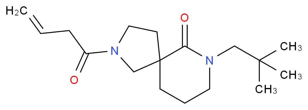 2-(3-butenoyl)-7-(2,2-dimethylpropyl)-2,7-diazaspiro[4.5]decan-6-one_分子结构_CAS_)