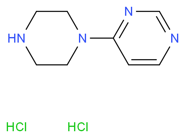 4-(Piperazin-1-yl)pyrimidine dihydrochloride_分子结构_CAS_634468-72-7)