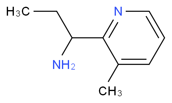 1-(3-methylpyridin-2-yl)propan-1-amine_分子结构_CAS_1015846-40-8