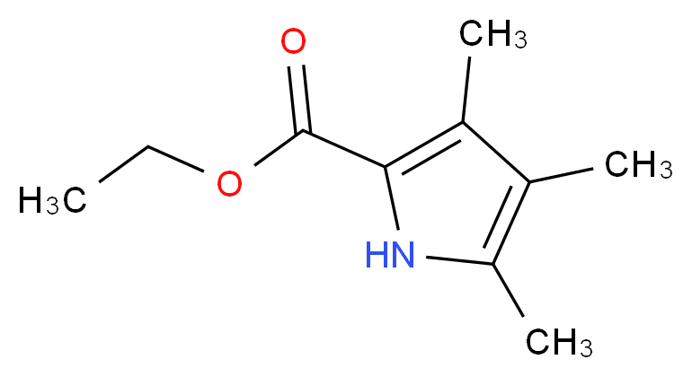 ethyl 3,4,5-trimethyl-1H-pyrrole-2-carboxylate_分子结构_CAS_2199-46-4