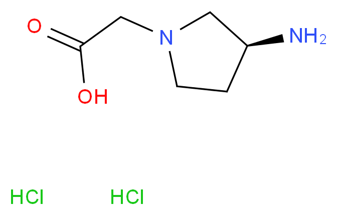 (S)-(3-Amino-pyrrolidin-1-yl)-acetic acid dihydrochloride_分子结构_CAS_1187931-33-4)