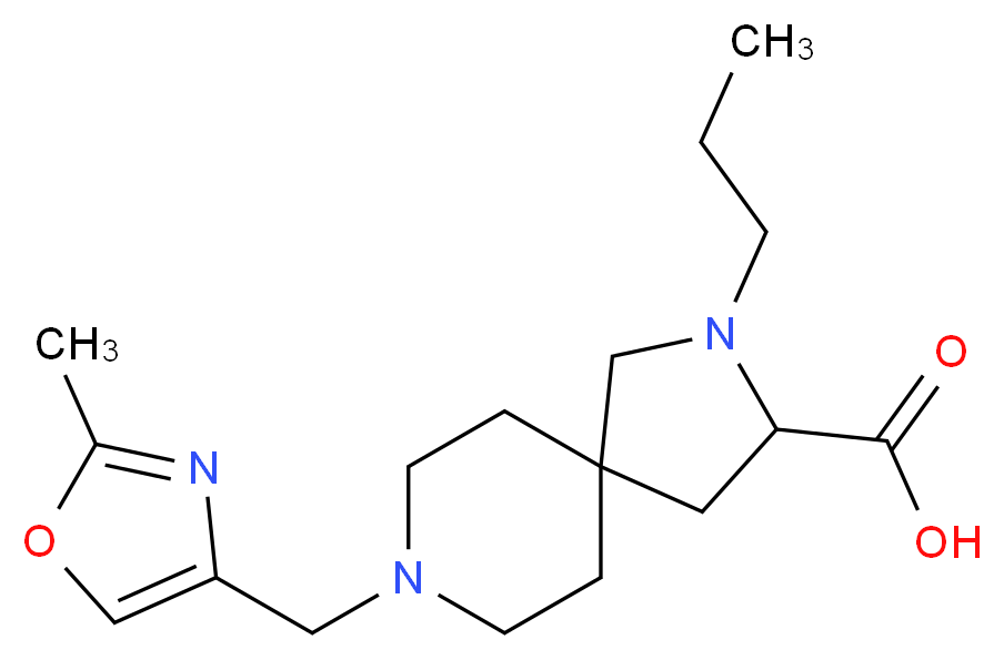 8-[(2-methyl-1,3-oxazol-4-yl)methyl]-2-propyl-2,8-diazaspiro[4.5]decane-3-carboxylic acid_分子结构_CAS_)