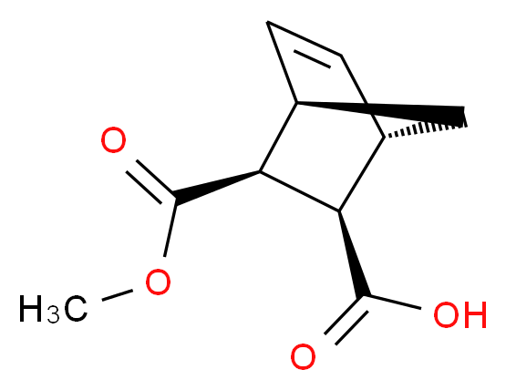 (1S,2R,3S,4R)-3-(methoxycarbonyl)bicyclo[2.2.1]hept-5-ene-2-carboxylic acid_分子结构_CAS_96185-91-0