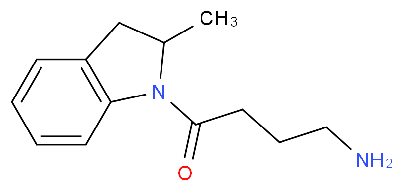 4-Amino-1-(2-methyl-2,3-dihydro-indol-1-yl)-butan-1-one_分子结构_CAS_)