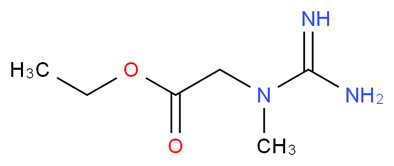 ethyl 2-(1-methylcarbamimidamido)acetate_分子结构_CAS_15366-29-7