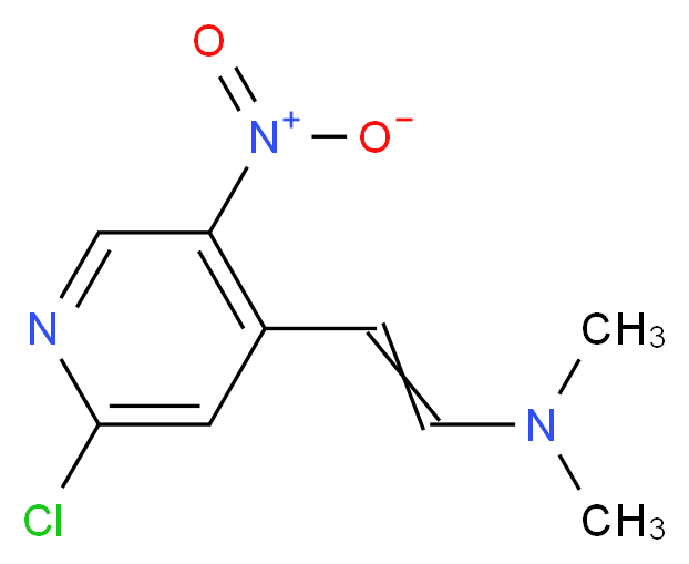 [2-(2-chloro-5-nitropyridin-4-yl)ethenyl]dimethylamine_分子结构_CAS_)