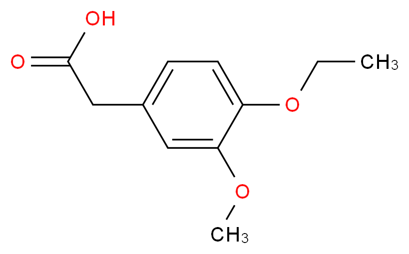 2-(4-ethoxy-3-methoxyphenyl)acetic acid_分子结构_CAS_120-13-8