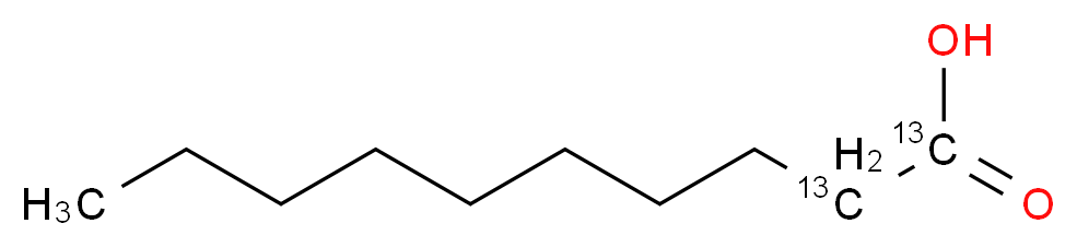 Decanoic Acid-1,2-13C2_分子结构_CAS_287111-30-2)