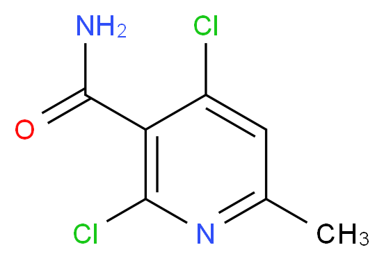 2,4-dichloro-6-methylpyridine-3-carboxamide_分子结构_CAS_70593-58-7