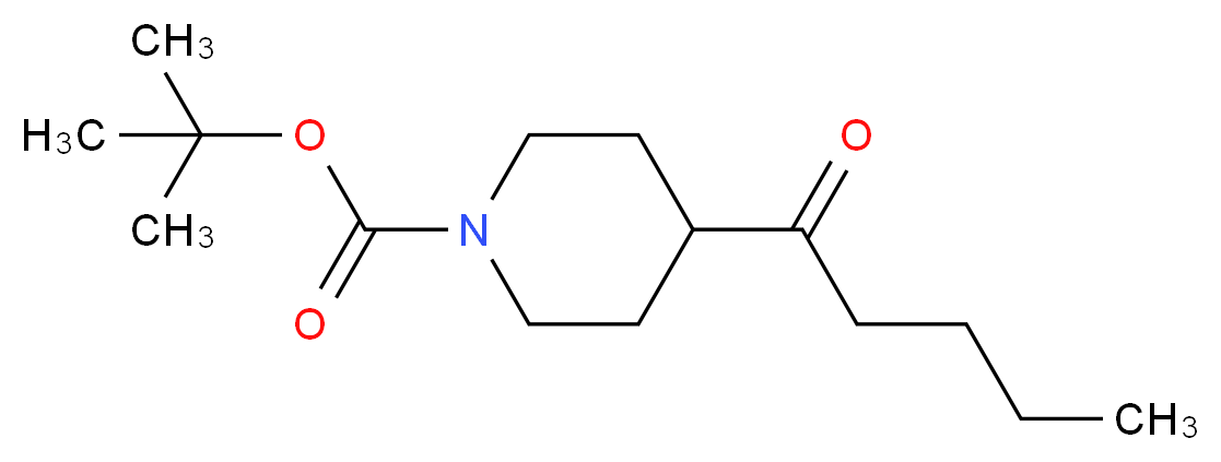 tert-Butyl 4-pentanoylpiperidine-1-carboxylate_分子结构_CAS_1198286-46-2)