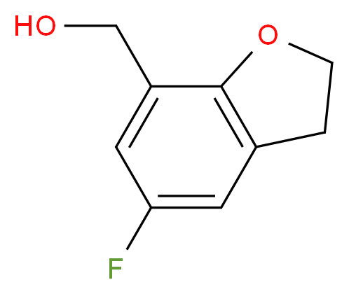 (5-fluoro-2,3-dihydro-1-benzofuran-7-yl)methanol_分子结构_CAS_1196155-52-8