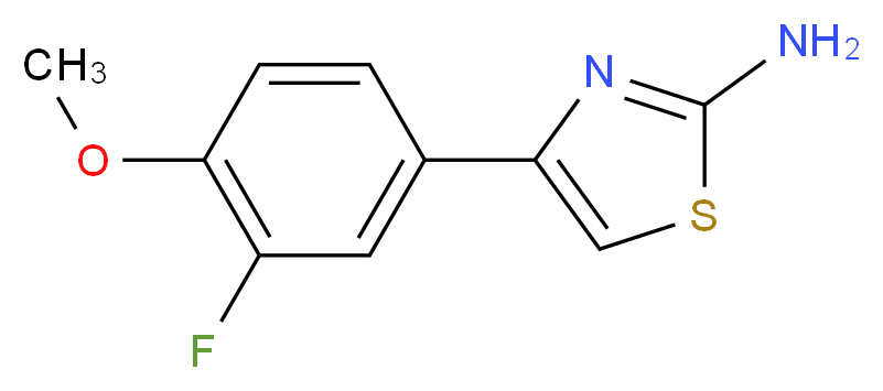 4-(3-fluoro-4-methoxyphenyl)-1,3-thiazol-2-amine_分子结构_CAS_716-75-6)