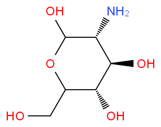 (3R,4R,5S)-3-amino-6-(hydroxymethyl)oxane-2,4,5-triol_分子结构_CAS_3416-24-8