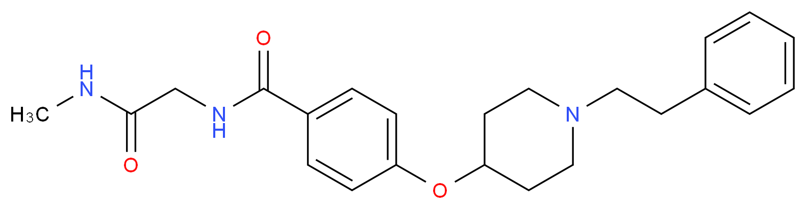 N-[2-(methylamino)-2-oxoethyl]-4-{[1-(2-phenylethyl)piperidin-4-yl]oxy}benzamide (non-preferred name)_分子结构_CAS_)