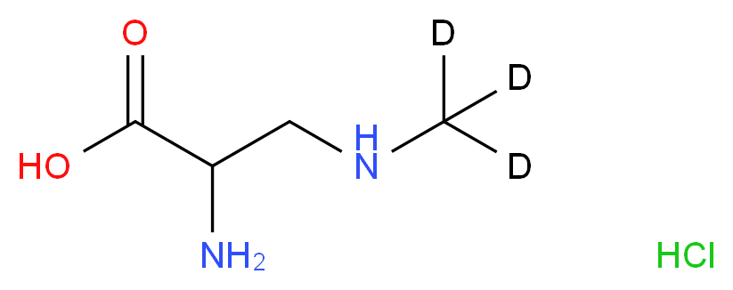 α-Amino-β-methylaminopropionic Acid-d3 Hydrochloride_分子结构_CAS_)