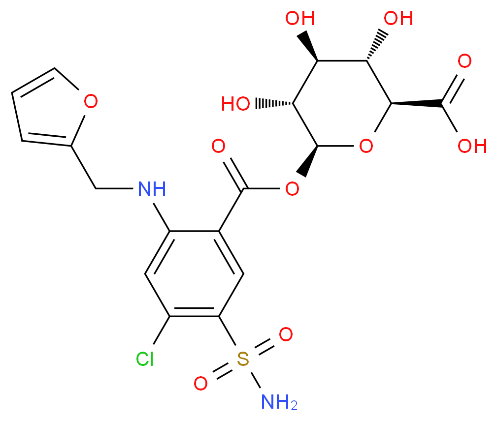 Furosemide Acyl-β-D-glucuronide_分子结构_CAS_72967-59-0)