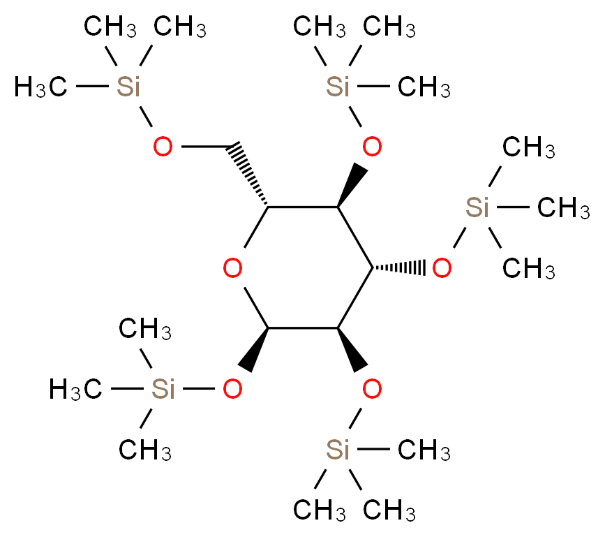 trimethyl({[(2R,3R,4S,5R,6R)-3,4,5,6-tetrakis[(trimethylsilyl)oxy]oxan-2-yl]methoxy})silane_分子结构_CAS_3327-61-5