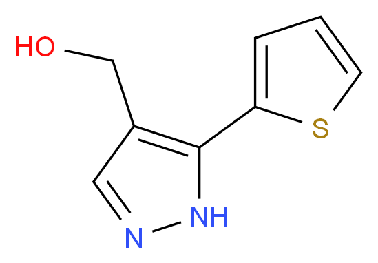 [5-(2-thienyl)-1H-pyrazol-4-yl]methanol_分子结构_CAS_)