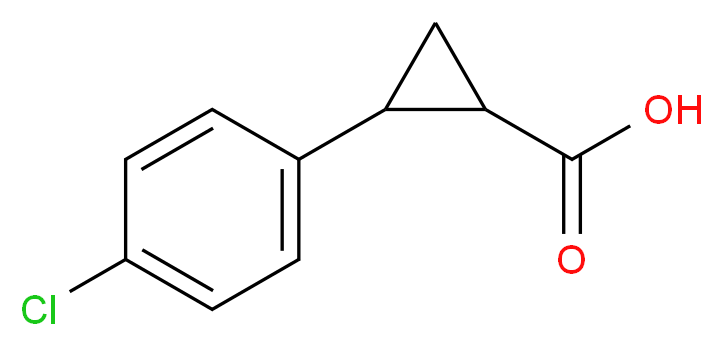 2-(4-chlorophenyl)cyclopropane-1-carboxylic acid_分子结构_CAS_90940-40-2