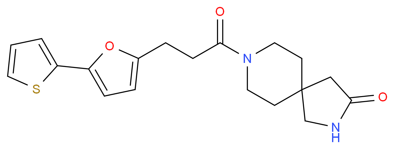 8-{3-[5-(2-thienyl)-2-furyl]propanoyl}-2,8-diazaspiro[4.5]decan-3-one_分子结构_CAS_)
