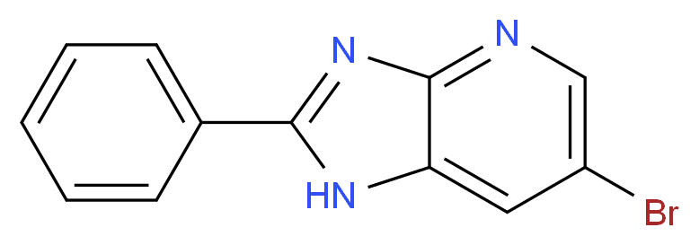 6-bromo-2-phenyl-1H-imidazo[4,5-b]pyridine_分子结构_CAS_65147-89-9