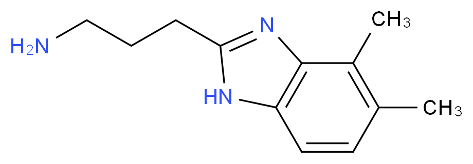 3-(4,5-dimethyl-1H-1,3-benzodiazol-2-yl)propan-1-amine_分子结构_CAS_933719-67-6