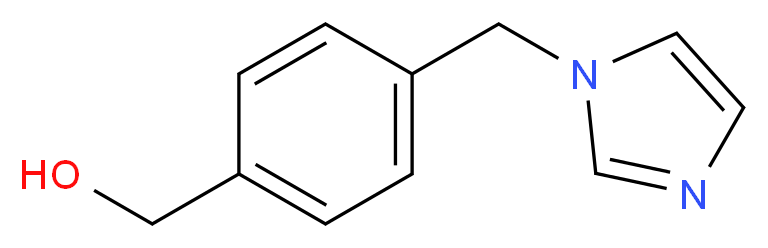 [4-(1H-imidazol-1-ylmethyl)phenyl]methanol_分子结构_CAS_103573-92-8