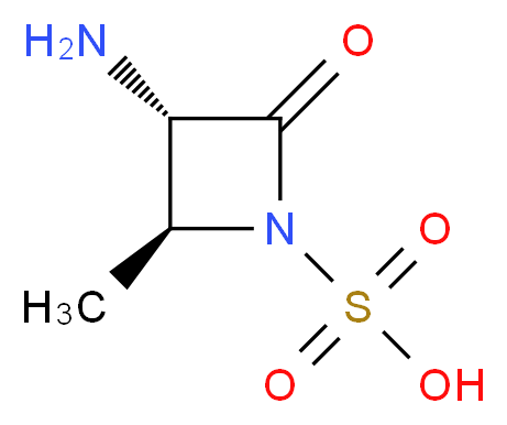 (2S,3S)-3-amino-2-methyl-4-oxoazetidine-1-sulfonic acid_分子结构_CAS_80082-65-1