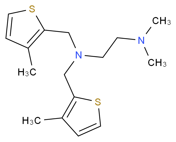 N,N-dimethyl-N',N'-bis[(3-methyl-2-thienyl)methyl]ethane-1,2-diamine_分子结构_CAS_)