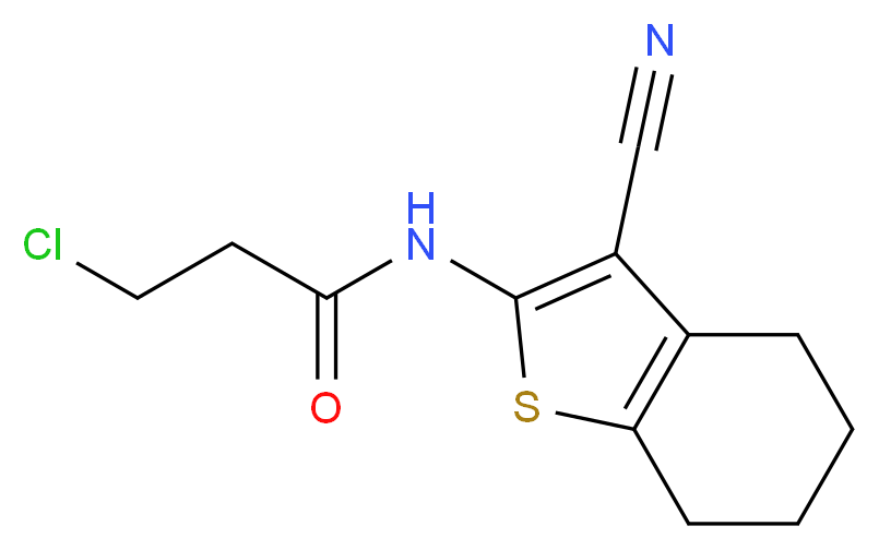 3-chloro-N-(3-cyano-4,5,6,7-tetrahydro-1-benzothien-2-yl)propanamide_分子结构_CAS_58125-41-0)