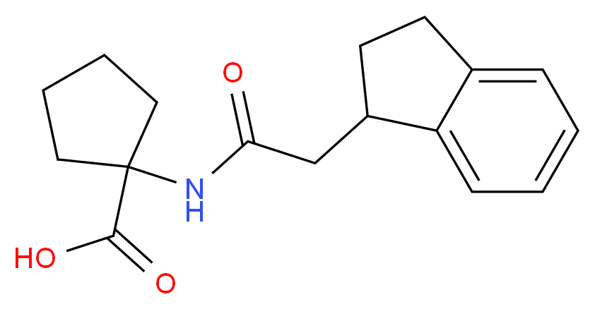 1-[(2,3-dihydro-1H-inden-1-ylacetyl)amino]cyclopentanecarboxylic acid_分子结构_CAS_)