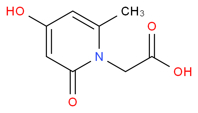 2-(4-hydroxy-6-methyl-2-oxopyridin-1(2H)-yl)acetic acid_分子结构_CAS_)
