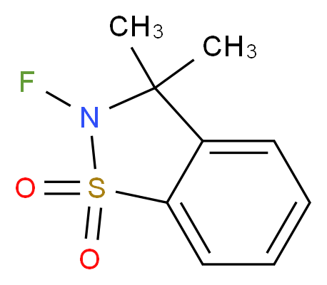 2-氟-3,3-二甲基-2,3-二氢-1,2-苯并异噻唑 1,1-二氧化物_分子结构_CAS_124170-23-6)