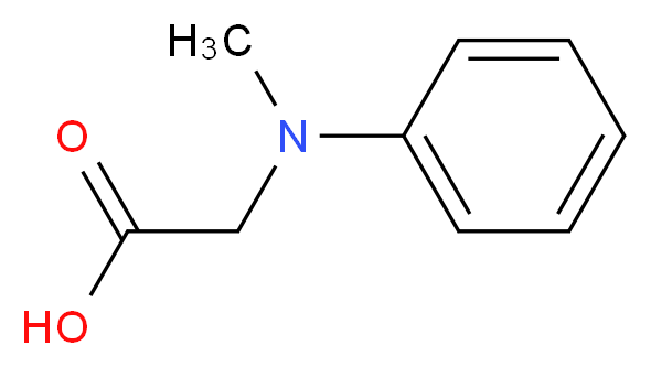 2-[methyl(phenyl)amino]acetic acid_分子结构_CAS_40643-55-8