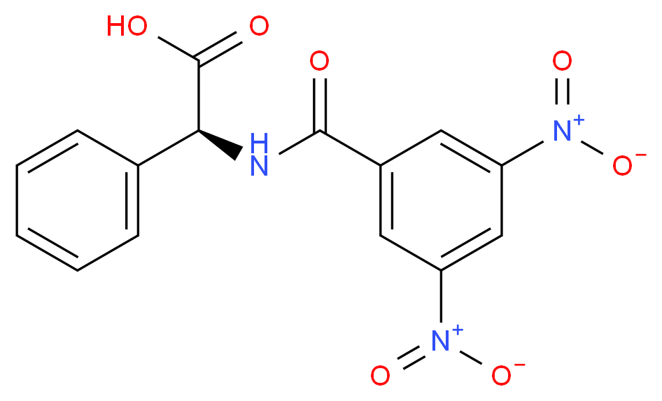 (2S)-2-[(3,5-dinitrophenyl)formamido]-2-phenylacetic acid_分子结构_CAS_90761-62-9