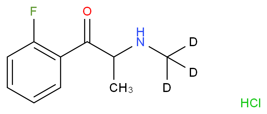 1-(2-fluorophenyl)-2-[(<sup>2</sup>H<sub>3</sub>)methylamino]propan-1-one hydrochloride_分子结构_CAS_1346599-55-0