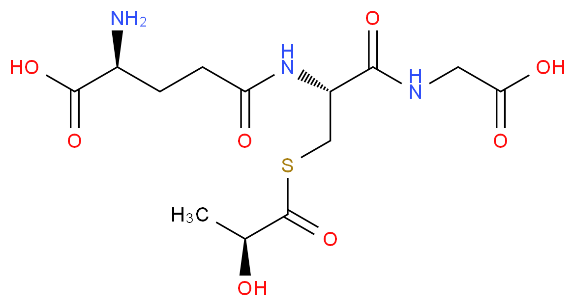 (2S)-2-amino-4-{[(1R)-1-[(carboxymethyl)carbamoyl]-2-{[(2S)-2-hydroxypropanoyl]sulfanyl}ethyl]carbamoyl}butanoic acid_分子结构_CAS_54398-03-7