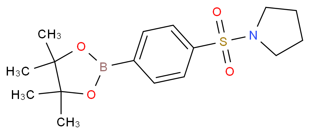4-(PYRROLIDINE-1-SULFONYL)PHENYLBORONIC ACID, PINACOL ESTER_分子结构_CAS_928657-21-0)