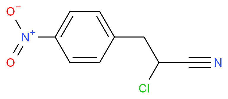 2-chloro-3-(4-nitrophenyl)propanenitrile_分子结构_CAS_17849-31-9