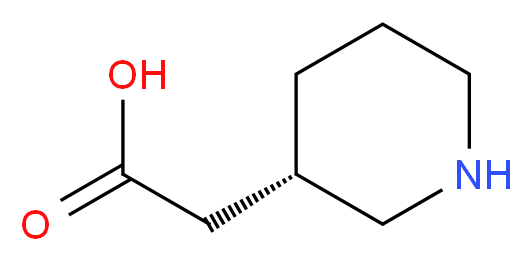 (S)-2-(piperidin-3-yl)acetic acid_分子结构_CAS_1260609-67-3)