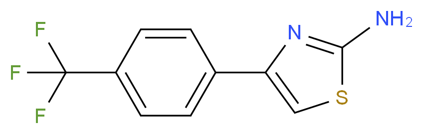 4-(4-TRIFLUOROMETHYLPHENYL)THIAZOL-2-YLAMINE_分子结构_CAS_105512-79-6)