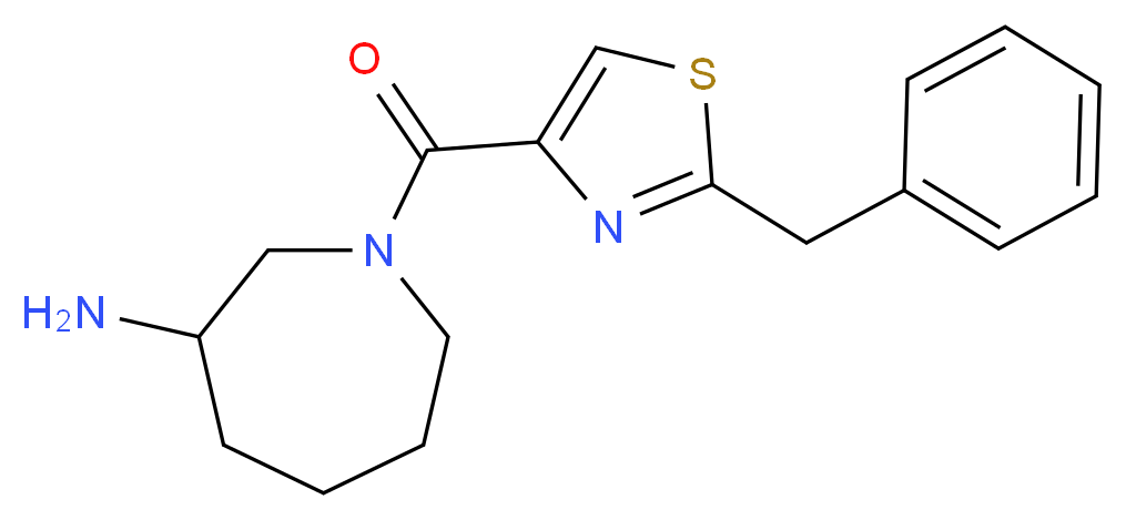 1-[(2-benzyl-1,3-thiazol-4-yl)carbonyl]azepan-3-amine_分子结构_CAS_)
