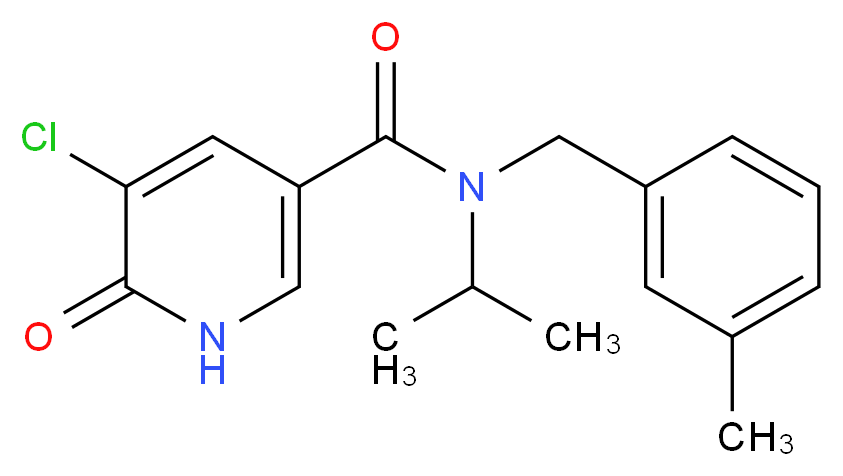 5-chloro-N-isopropyl-N-(3-methylbenzyl)-6-oxo-1,6-dihydropyridine-3-carboxamide_分子结构_CAS_)