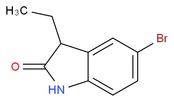 5-bromo-3-ethyl-2,3-dihydro-1H-indol-2-one_分子结构_CAS_304876-05-9