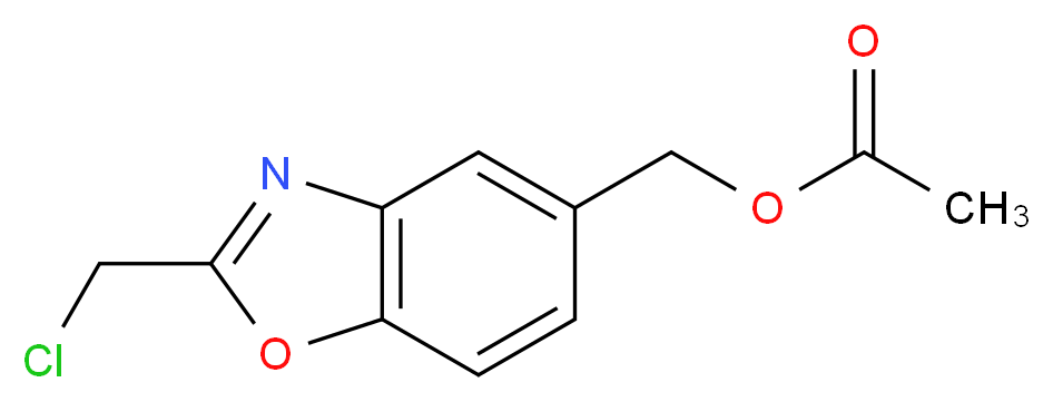 [2-(Chloromethyl)-1,3-benzoxazol-5-yl]-methyl acetate_分子结构_CAS_)