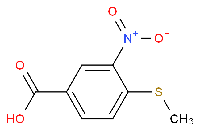 4-(methylsulfanyl)-3-nitrobenzoic acid_分子结构_CAS_64399-24-2