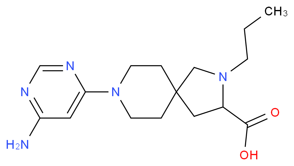 8-(6-amino-4-pyrimidinyl)-2-propyl-2,8-diazaspiro[4.5]decane-3-carboxylic acid_分子结构_CAS_)