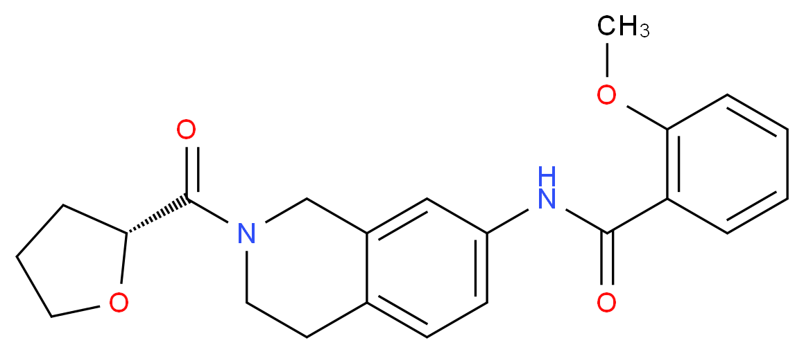 2-methoxy-N-{2-[(2R)-tetrahydrofuran-2-ylcarbonyl]-1,2,3,4-tetrahydroisoquinolin-7-yl}benzamide_分子结构_CAS_)